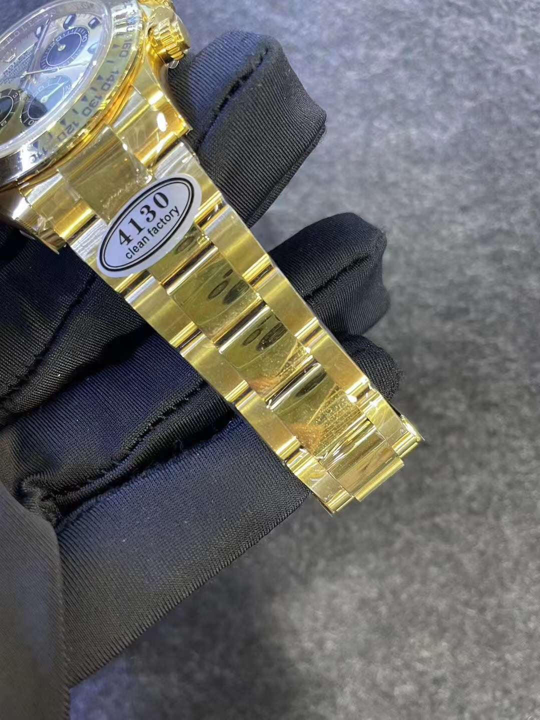Super Clean Factory Daytona Gold | Black Bezel | Cal. 4130 | 904L Steel | Champagne Dial