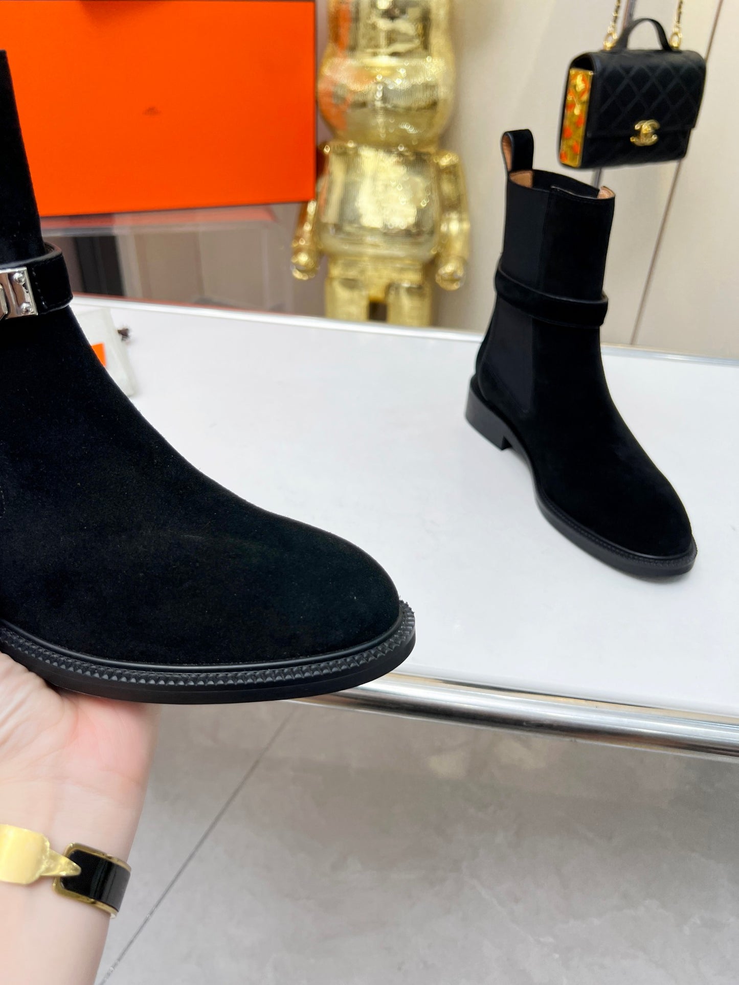 Hermes 2024 Fall/Winter Classic Suede Riding Boots – Women's Edition Blk