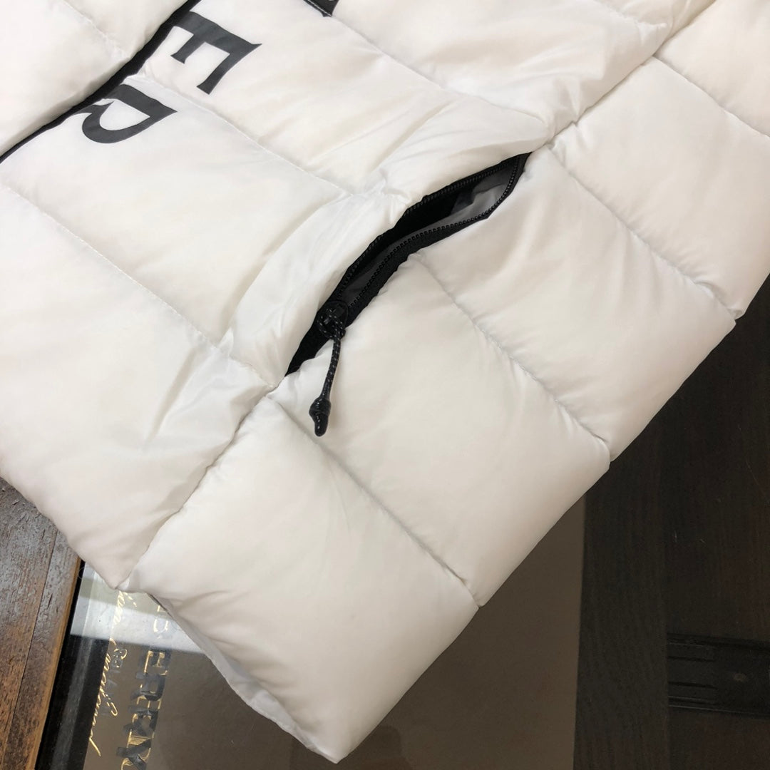 Moncler-Inspired Winter Puffer Vest with Hidden Hood