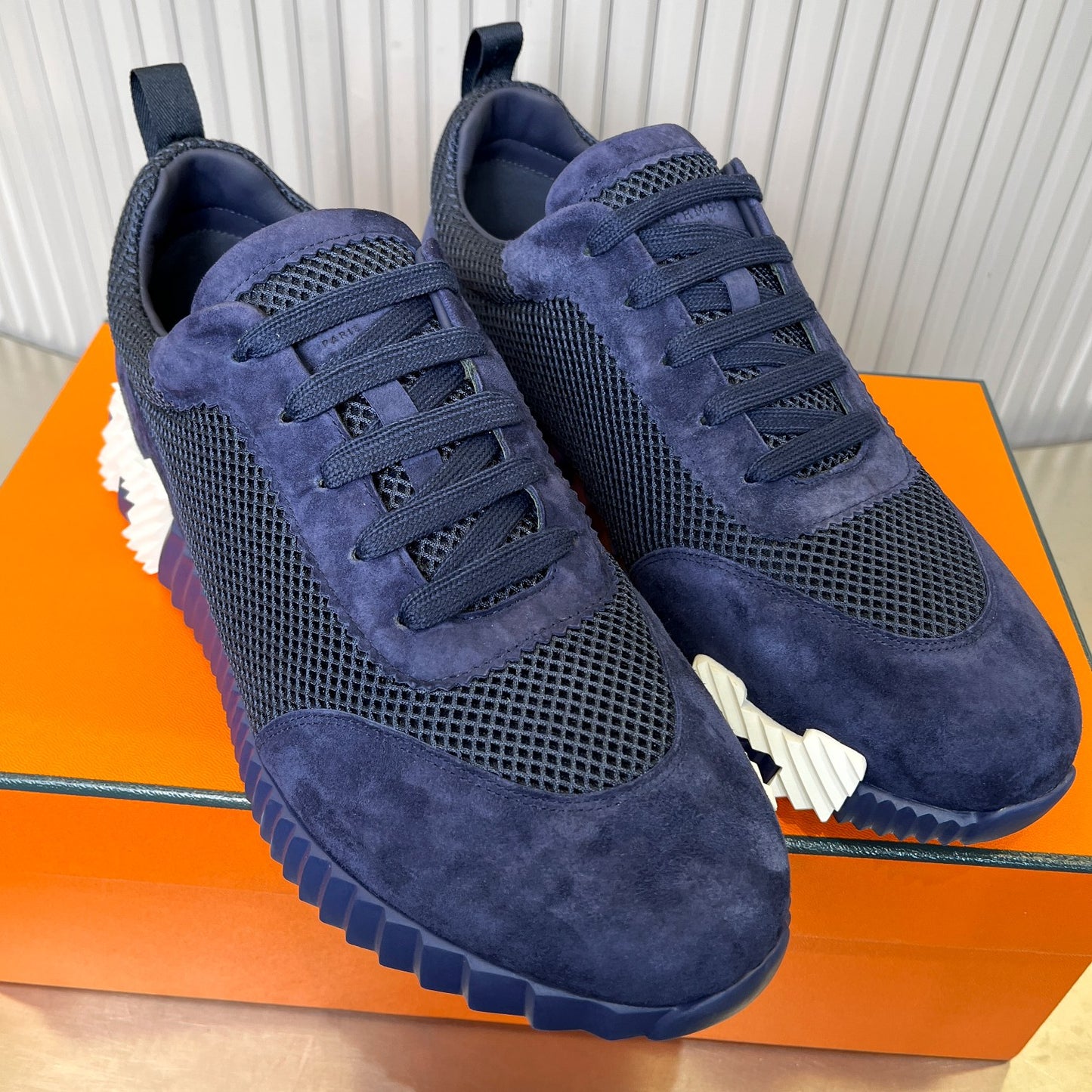 Hermes Premium Two-Tone Canvas Sneakers – Men's Edition