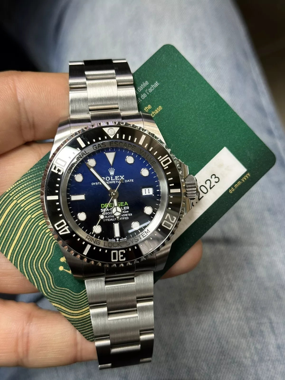 Rolex Deepsea – Blue-Green Lume 44mm Premium Replica Dive Watch